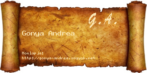 Gonya Andrea névjegykártya